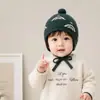 Gorro para bebé para otoño e invierno, gorro tejido para bebé, gorro de lana para niños, gorro con protección para las orejas para niñas, gorro cálido para niños, protección para la cabeza