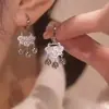Pendientes de Candado Ruyi Auspicioso Larga Vida para Mujer 2024 Nuevos Pendientes de Aro de Hebilla de Oreja de Lujo Ligero Pendientes de Nicho de Gama Alta