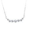Collar de plata de ley S925 con fila de 7 estrellas y diamantes, simple, moderno, versión coreana del mismo nuevo artículo de joyería de plata