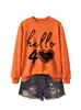 Amazon eBay estación independiente moda versátil mujer hola 40 corazón cuello redondo manga larga sudadera comercio exterior transfronterizo