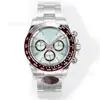 Reloj Daytona para Hombre Verde Dorado Daytona Cronógrafo Multifunción Reloj Mecánico para Hombre Reloj Mecánico Totalmente Automático Panda Di
