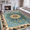 Tapete para Sala de Estar Estilo Europeu Transfronteiriço, Tapete Antiderrapante de Cobertura Total para Área Grande, Resistente ao Desgaste e à Sujeira, Tapete Lavável de Faux Cashmere