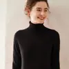 Suéter de Cachemira Grueso de Cuello Alto Holgado de Moda para Mujer en Color Sólido para Otoño e Invierno