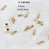 Banhado a ouro com preservação de cor, cobre banhado a ouro, contas de bambu, espaçadores de anel duplo, furo grande de três fios, ouro, acessórios para piercing de joalheria DIY