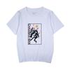 Comercio exterior verano manga corta motosierra gente alrededor código europeo transfronterizo estampado caliente jersey camiseta de manga corta para hombre y mujer