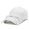 Gorra de Béisbol con Lazo de Cinta de Nicho Coreano para Mujer, Gorra Versátil para Viajes de Primavera y Verano, Sombrero de Sol para Adelgazar el Rostro, Estilo Coreano