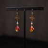 Bolsa de la Suerte de Aretes Florales de Estilo Chino Nuevo, Nuevos Aretes de Gancho Populares, Aretes Niche de Alta Gama, Aretes Únicos, Joyería de Estilo Chino