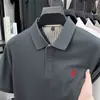 Camisa Polo de Manga Corta para Hombre con Seda de Morera, Nuevo Estilo Verano 2026, Camiseta de Negocios con Cuello de Solapa, Top Casual de Alta Gama Bordado