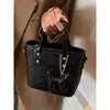 Bolso Canasta Tote Versátil Súper Popular Estilo Coreano para Mujer Modelo Nuevo 2026 Estilo Cotidiano Bolso Cubo Estampado Bolso de Hombro Cruzado