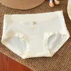 Pantaletas Dulces Nuevas para Mujer 10A Antibacterianas, Refuerzo Extendido de Algodón Puro, Cintura Media, Braguitas Cómodas y Transpirables para Niñas