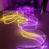 Nova Tira de Luz Luminosa Flexível Deformável Translúcida Pintura Dupla Face Decoração de Teto Fundo Escada Espiral Lustre Fita