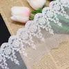 Encaje Blanco Japonés y Coreano Malla de Algodón Encaje Bordado Tela de Encaje DIY Ropa Infantil Falda de Muñeca Accesorios de Boda Encaje