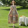 Vestido Algodón Seda Mujer Nueva Mamá Chaleco Sin Mangas Elegante Alta Gama Exquisito Verano Vacaciones Marinas Playa Vestido Largo