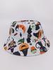 Sombrero de Pescador con Estampado de Halloween Estilo Nuevo Europeo y Americano Sombrero Cubo Tie-Dye Graffiti para Hombres y Mujeres Protección Solar y Sombreado para Exteriores Primavera y Verano