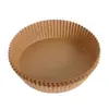 Bandeja de papel desechable para freidora de aire, tapete de papel para hornear de grado alimenticio, a prueba de aceite y resistente a altas temperaturas, papel redondo absorbente de aceite para uso doméstico