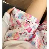 Lindo Pequeño Jade Estilo Coreano Dibujos Animados Ropa de Casa Pijama para Mujer Verano Casual Pantalones Anti-Mosquitos Se Pueden Usar Afuera Holgados Talla Grande Pantalones de Pierna Recta