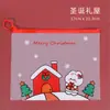 Bolsa de archivo de Navidad de dibujos animados bolsa con ranura para anillo bolsa de papelería para estudiantes material transparente bolsa de almacenamiento regalo de Navidad