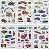 8 Tipos de Collage Originales de Disney Cars Artículos Decorativos DIY para Diarios y Fundas de Teléfono, Impermeables al por Mayor