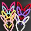 Orejas de Conejo de Peluche Brillantes de 14 Luces Diadema Linda Juguete Emprendedor Parpadeante para Mercado Nocturno Infantil Regalo para Puesto Callejero