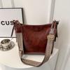 Bolso de Gran Capacidad para Mujer Primavera y Verano Combinación Total 2024 Nuevo Textil Tote para Viajero Bolso Bandolera Ancho Bolso Balde para Mujer