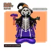 Base Inflable de Halloween de 120 cm Base de Bruja Navideña Esqueleto Fantasma Araña Decoración Fiesta Globo de Papel de Aluminio