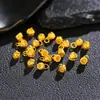 Plata de Ley S925 Chapada en Oro de 24K Colgante Pequeño de Moneda de Dinero Accesorio de Joyería Hecho a Mano para DIY Decoración Versátil