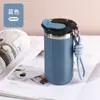 Taza de Café Portátil de Acero Inoxidable 304, Termo de Oficina Moderno para Beber Directamente, Taza de Agua de Aspecto Elegante con Cuerda para Llevar