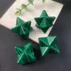Venta Caliente Transfronteriza Adornos de Piedra de Cristal Natural Merkaba 25*25mm Cuadrado Satélite Piedra Desnuda Accesorios para Joyería DIY
