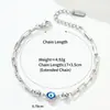 Pulsera Transfronteriza Ojo de Demonio Cruzado Europeo Americano de Oriente Medio Acero Inoxidable Moda Ojo de Aceite Goteante Joyería Personalizada Unisex