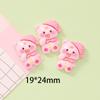 Botella de oso rosa con dibujos animados, pegamento para crema, funda para teléfono, hebilla para zapatos, horquilla de resina, accesorios de joyería al por mayor