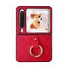 Design de Urso de Desenho Animado Capa de Couro Criativa para Huawei Pocket 2, Capa de Celular Dobrável Anti-Queda Huawei Purax