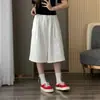 Shorts de Cinco Pontas Zedaijiayi Estilo Coreano Primavera e Verão Novos Versáteis Cintura Elástica Perna Larga Emagrecedor Respirável para Mulheres