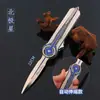 Delta Game Cuchillo de Resorte Polaris 28cm Metal de Aleación Modelo de Atrezo Atrezo Sin Filo 23cm