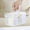 Caja de Almacenamiento Portátil Transparente Portátil Caja de Medicamentos Doméstica Caja de Medicamentos Pequeña para el Cuidado de la Salud Caja de Almacenamiento Portátil Sellada de Plástico