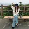 Sapatos Mary Jane Planos com Rebites Coloridos Chuyuji 2026 Sapatos de Ballet Vazados com Laço Respiráveis e Sola Macia para Mulheres