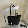 Bolso de hombro tipo tote grande, moderno y elegante, para ir al trabajo, 2026, patrón tejido vintage, casual para mujer