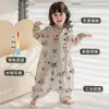 Saco de dormir Aegtesol para bebé de algodón puro, con mangas desmontables y piernas separadas, universal para todas las estaciones, manta anti-patadas para niños, mameluco de primavera y verano para bebé