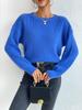 2025 Nuevo Suéter de Comercio Exterior Camiseta Base Estilo Corto Manga Larga Holgado Ropa de Punto para Mujer Suéter de Amazon para Mujer Venta al por Mayor