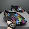Zapatos Croc Coco Verano 2025 Kanye para Hombre Calzado de Playa al Aire Libre con Salpicaduras de Tinta Suela Gruesa Suela Suave Zapatos Casuales