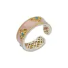 Pulseira Fushi em Prata Esterlina 999.9 "Zhan Chun Ke" Estilo Chinês Novo Estilo Chinês Esmalte Oco Indústria Pesada Luxo Leve Estilo Versátil