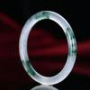 Myanmar esmeralda de hielo alto esmeralda fina redonda semilla de hielo flor flotante verde jade verde claro pulsera de jade roca de cuarzo pulsera de jade