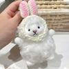 Jinnew Lindo Chaveiro de Crochê de Cordeiro Pingente Boneca Criativa Máquina de Venda Pequeno Presente Atacado