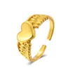 Anillo de Amor de Venta Caliente Transfronterizo para Mujer Estilo Ins Retro Temperamento Sentido del Diseño Anillo de Dedo en Forma de Corazón Anillo de Personalidad Europeo y Americano