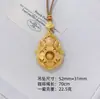 Colgante Giratorio de Fortuna y Prosperidad Dorada para Mujer, Colgante de Calabaza con Filigrana Antigua de las Cuatro Bellezas, Cadena de Moda para Suéter