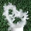 Decoración de Pastel Corona de Diosa Tanabata Cumpleaños Enchufe de Cristal Cisne de Plumas Reina Corona de Perlas Adornos