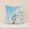 Estilo Nuevo Primavera y Verano Hermosa Funda de Almohada Floral Transfronteriza Poliéster Impreso Cojín de Asiento Decoración del Hogar Funda de Cojín para Sofá