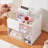 Caja de Almacenamiento de Escritorio Tipo Cajón Estante para Cosméticos Oficina Sala de Estar Apilable Caja de Almacenamiento para Papelería