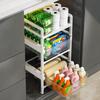 Estante Inferior para Lavabo de Baño Tipo Extraíble para Encimera Gabinete Sanitario Capa Inferior de Almacenamiento Estante con Acabado en Capas Cesta Extraíble para Gabinete