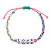 Pulseiras Populares da Internet de Venda Quente Transfronteiriça com Letras e Palavras de Bênçãos, Encorajamento e Energia Positiva, Pulseiras Infantis Feitas à Mão