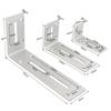 Soporte de Ángulo Ajustable Engrosado para Gabinete Colgante de Ángulo Recto Soporte de Ángulo de Hierro en L para Panel de Partición Mueble Calentador de Agua Ángulo de Hierro Universal Laminadora